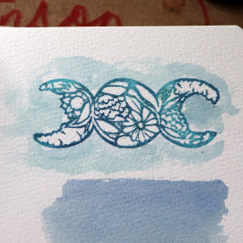 Carimbo De Borracha Triple Moon - Símbolo Jardim Bloqueio