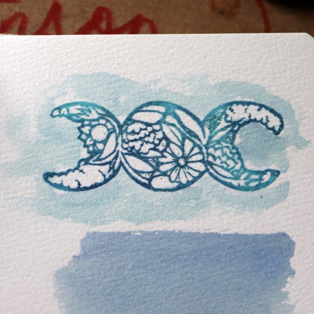 Carimbo De Borracha Triple Moon - Símbolo Jardim Bloqueio (Criador carregado)