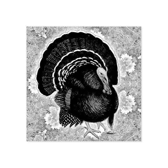 Carimbo De Borracha Turquia nos Verdes (Impressão)