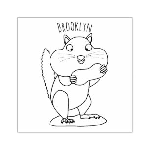 Carimbo De Borracha Um desenho animado e engraçado