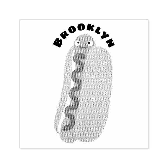 Carimbo De Borracha Um desenho animado e engraçado de Weiner (Impressão)