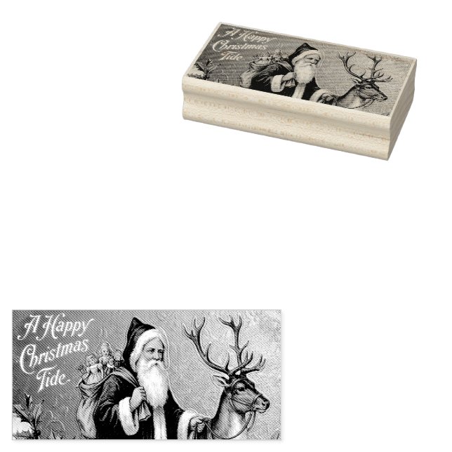 Carimbo De Borracha Um Feliz Natal (Carimbado)