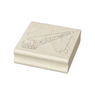 Carimbo De Borracha Um selo de grua esboçado