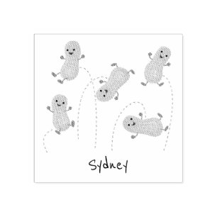 Carimbo De Borracha Uma ilustração de desenho animado de amendoins de 