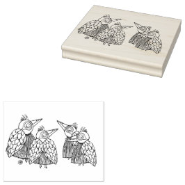 Carimbo De Borracha Uma reunião das aves