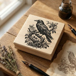 Carimbo De Borracha Unique Raven Vintage Scrapbooking Wood Stamp<br><div class="desc">Add a touch of mystical elegance to your paper crafts with this beautifully detailed wood-mounted rubber stamp, featuring a classical raven illustration perched on a twisting branch. Perfect for creating unique impressions on invitations, journals, or personal stationery, this high-quality tool brings a sophisticated dark academia vibe to any creative project....</div>