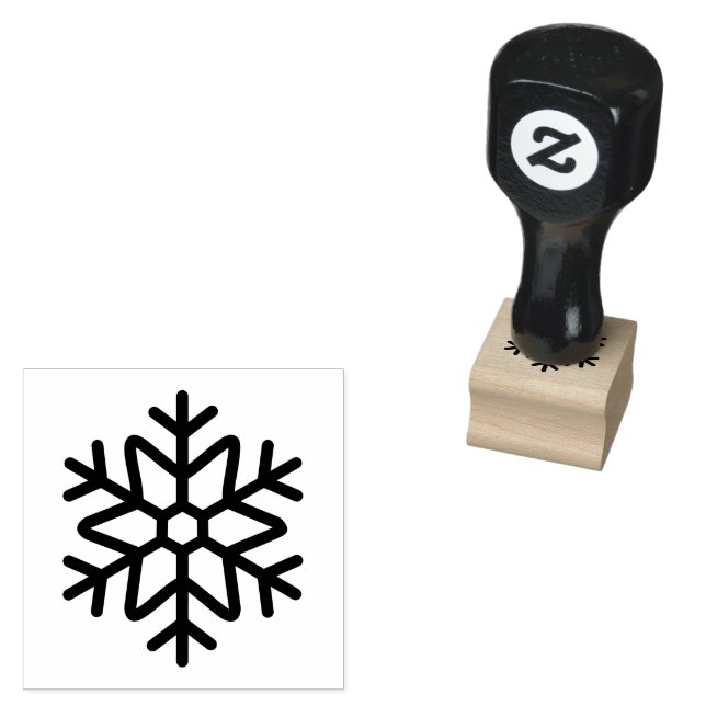 Carimbo De Borracha Unique Snowflake Mark Wooden Rubber Stamp (Carimbado)