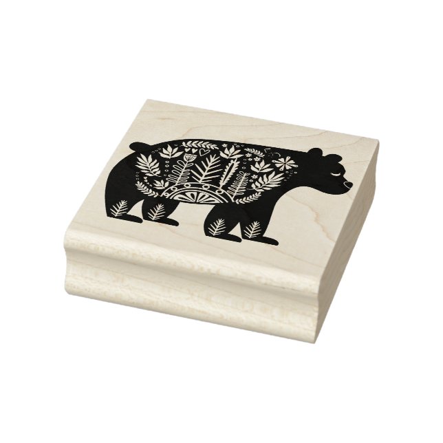 Carimbo De Borracha Urso Branco Decorativo (Carimbo)