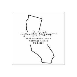 Carimbo De Borracha USA Address Business Signature California