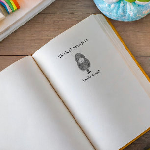 Carimbo De Borracha Vaca do Monograma Highland A Que Este Livro Perten