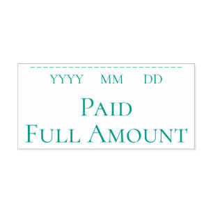 Carimbo de Borracha "Valor do Cheio Pago"