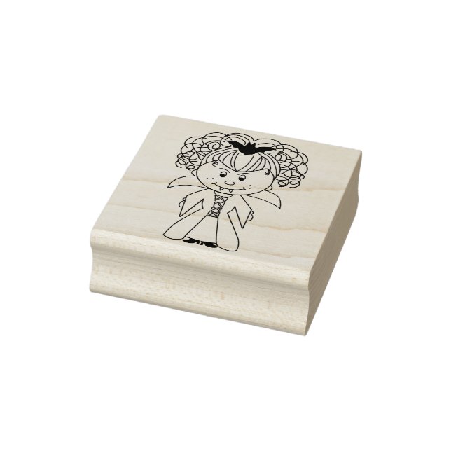 Carimbo De Borracha Vampiress Agness Wood Mounted Rubber Stamp (Carimbo)