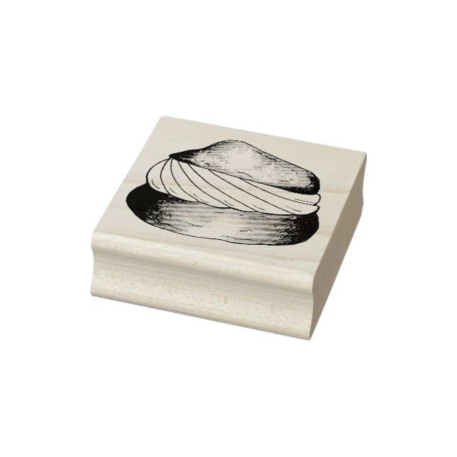 Carimbo De Borracha Vanilla Cream Puff Stamp (Carimbo)