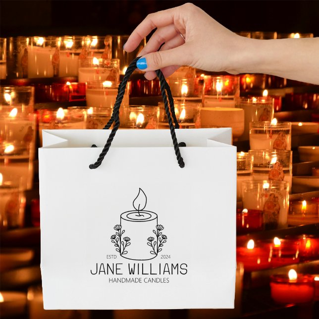 Carimbo De Borracha Velas artesanais personalizadas, grandes (Criador carregado)