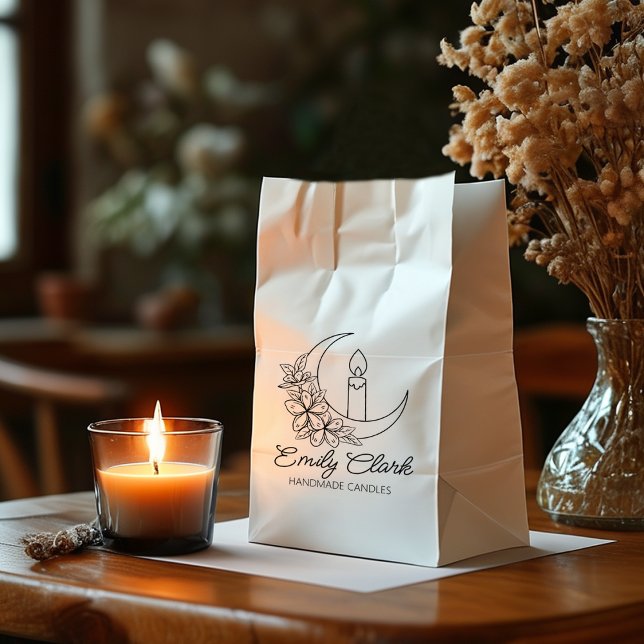 Carimbo De Borracha Velas feitas à mão pela lua personalizada, grandes (Criador carregado)