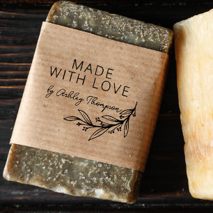 Carimbo De Borracha Verde Estiloso Personalizado Feito à Mão Por