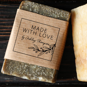 Carimbo De Borracha Verde Estiloso Personalizado Feito à Mão Por