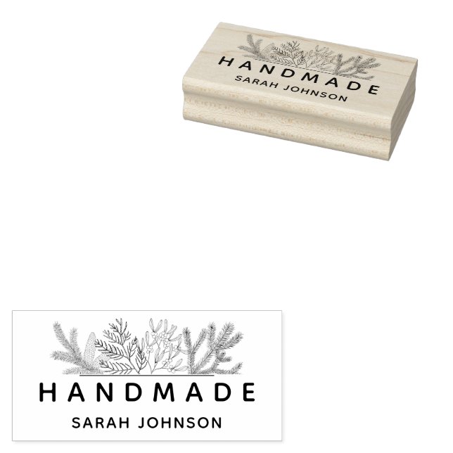 Carimbo De Borracha Verde Inverno Personalizado (Carimbado)