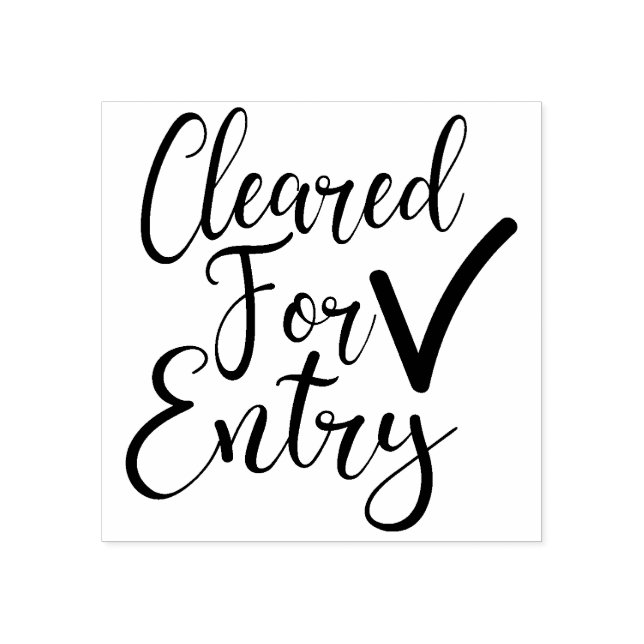 Carimbo De Borracha Verificação de temperatura / Limpa para entrada (Impressão)