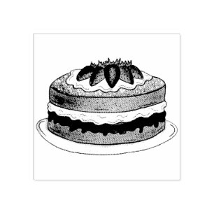 Carimbo De Borracha Victoria Sandwich Sponge Cake UK Indústria Britâni
