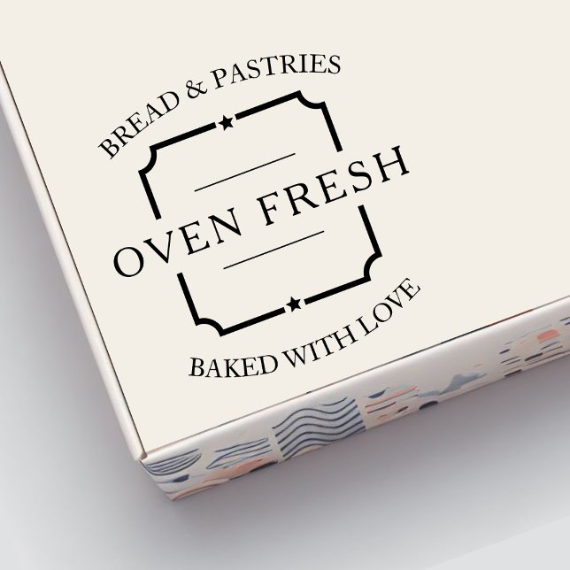 Carimbo De Borracha Vida Doméstica da Panificação Elegante Moderna (Criador carregado)