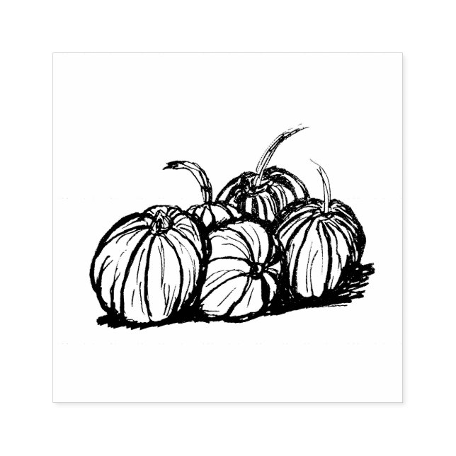 Carimbo De Borracha Vida Estática Da Abóbora, Desenho Original (Impressão)