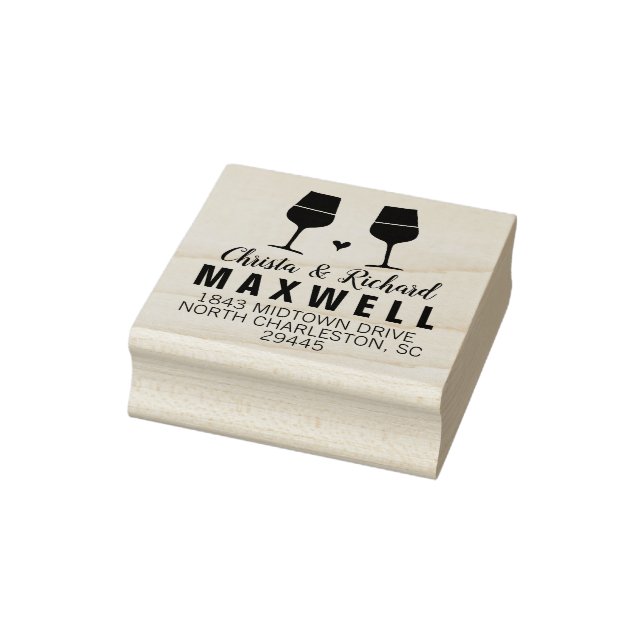 Carimbo De Borracha Vinhos Vinhos Vidros Vidros Casais Endereço Carimb (Carimbo)