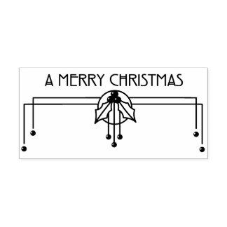 Carimbo De Borracha Vintage Art Deco Felry Christmas