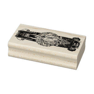 Carimbo De Borracha Vintage Art Nouveau Ex Libris Modelo