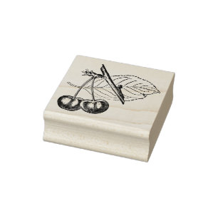 Carimbo De Borracha Vintage Cherry Stamp