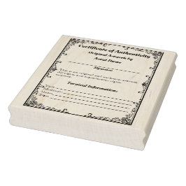 Carimbo De Borracha Vintage de Impressão de Autenticação de Trabalho d