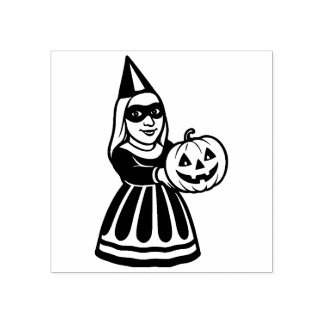 Carimbo De Borracha Vintage Halloween Party Woman Rubber Stamp