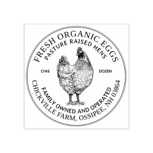 Carimbo De Borracha Vintage Hen Ovos Pasture Ergueram Ovos Orgânicos
