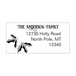 Carimbo De Borracha Vintage Holly Address