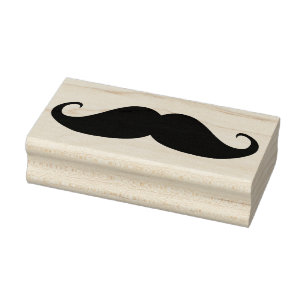 Carimbo De Borracha Vintage Mustache Rubber Art Stamp