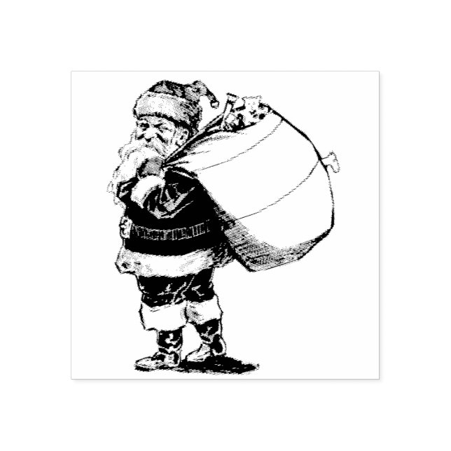 Carimbo De Borracha Vintage Papais noeis Natal (Impressão)