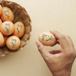 Carimbo De Borracha Vintage Personalizado Nome do Ovo Amor