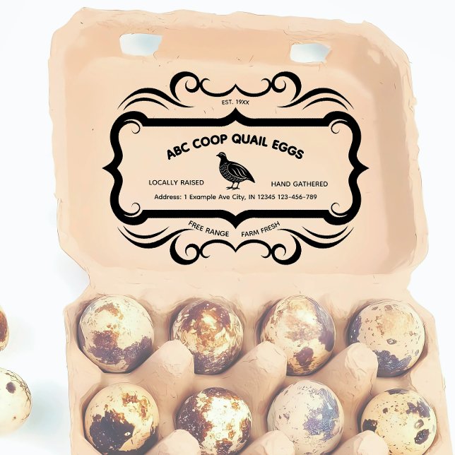 Carimbo De Borracha Vintage Quail EGG Stamp (Criador carregado)