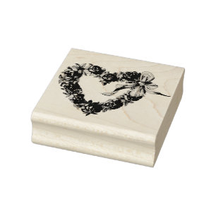 Carimbo De Borracha Vintage Rosas Corações Florais Bonito Casamento 