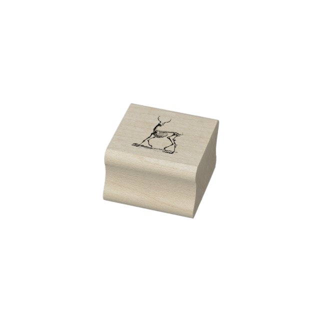 Carimbo De Borracha Vintage skeleton, gótica veado (Carimbo)