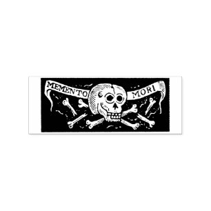 Carimbo De Borracha Vintage Skull Memento Mori Stamp