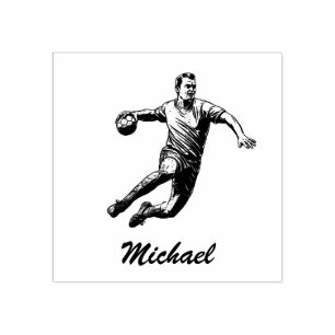 Carimbo De Borracha Vintage Trendy Modern Handball Personalizado