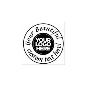 Carimbo De Borracha Vintagem do script de texto do círculo de logotipo