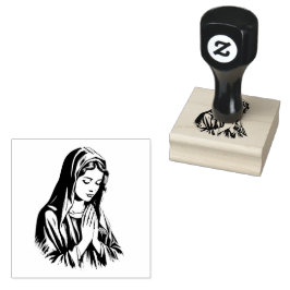 Carimbo De Borracha Virgem Abençoada Mãe Maria Religião Católica