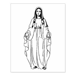 Carimbo De Borracha Virgem Abençoada Religiosa Maria Borracha Católica