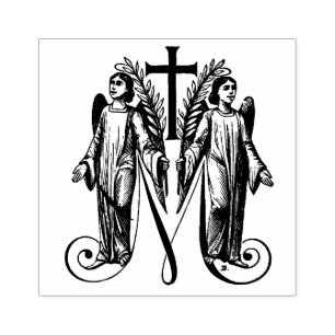 Carimbo De Borracha Virgem Católica Abençoada Mary Marian Angels