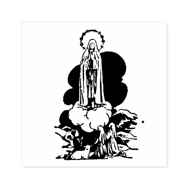 Carimbo De Borracha Virgem Maria Crianças Religiosas Fatimas Católicas (Impressão)