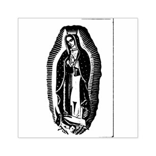 Carimbo De Borracha Virgem Maria Guadalupe, Católica Religiosa Mexica