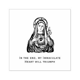 Carimbo De Borracha Virgem Religiosa Maria Immaculada Coração