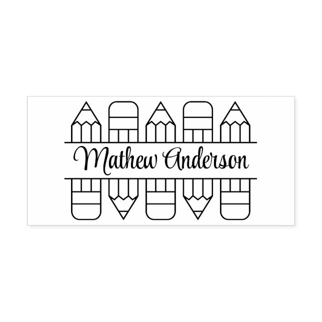 Carimbo De Borracha Voltar ao tema Lápis da Escola (Impressão)